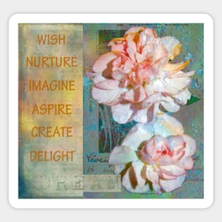 Wish Nurture Imagine Aspire Create Delight Sticker